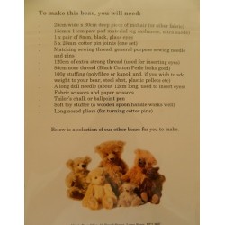 Bear Pattern Carly 25cm