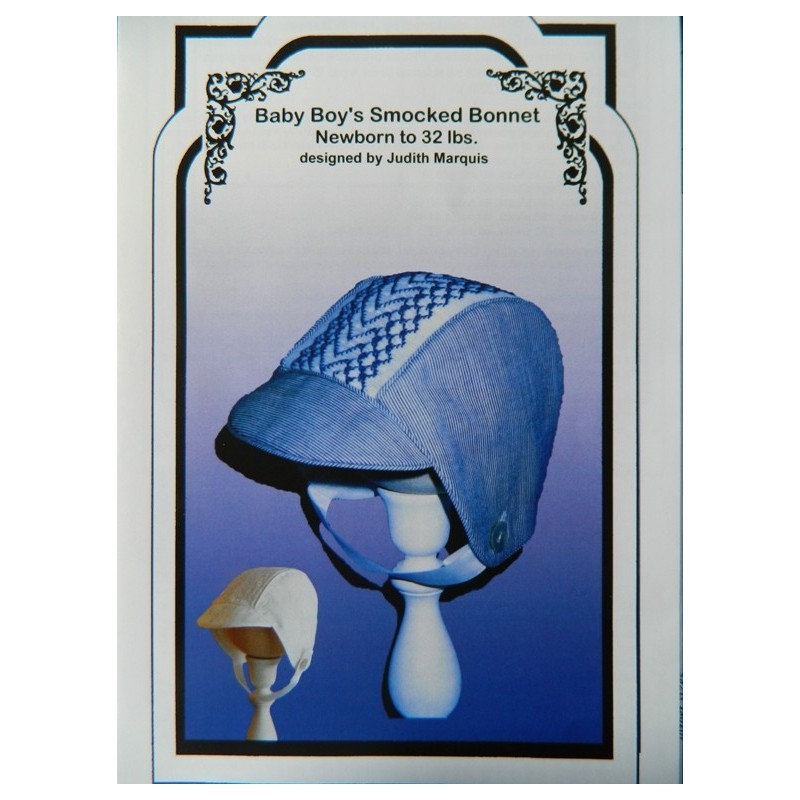 Smock Baby Boy Bonnet