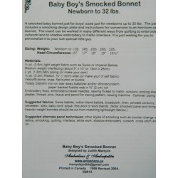 Smock Baby Boy Bonnet