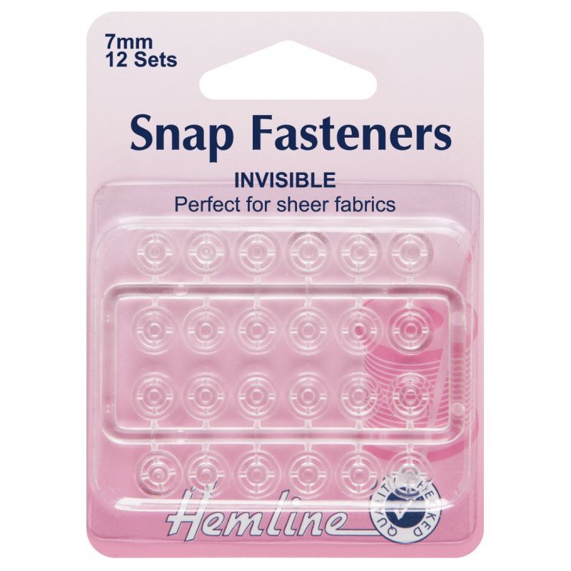 Clear snap fastener 7mm