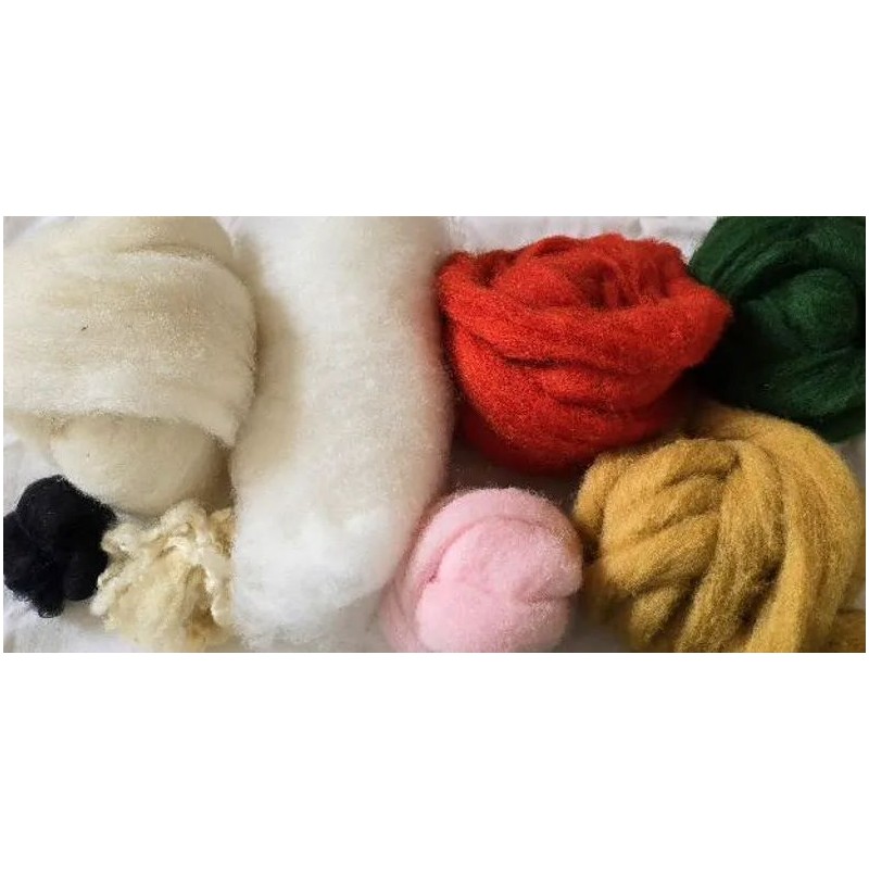 Felting Fibre - Christmas Mix