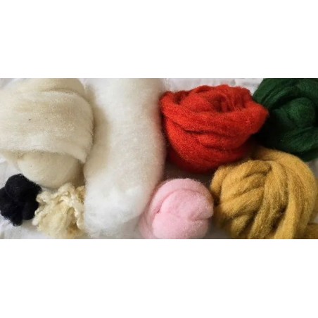 Felting Fibre - Christmas Mix