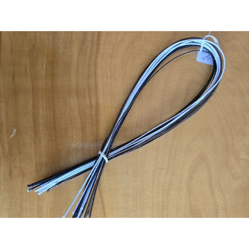 Brown/black/white 22 Gauge Cloth Covered Wire