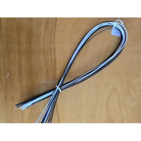 Brown/black/white 22 Gauge Cloth Covered Wire